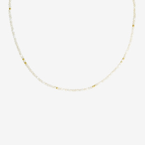 ANIA KRUK Choker z masą perłową; srebrny pozłacany