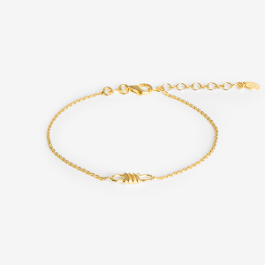 ANIA KRUK Bransoletka z węzłem; srebrna pozłacana