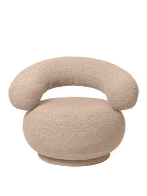 FERM LIVING fotel obrotowy ORBO Bouclé - Natural
