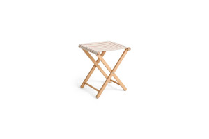 HAY stołek składany OUTDOOR MARKET STOOL-BEIGE WITH RED STRIPE
