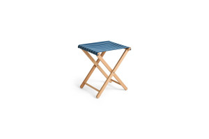 HAY stołek składany OUTDOOR MARKET STOOL-BLUE WITH BEIGE STRIPE