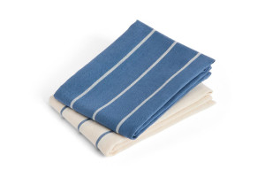 HAY ściereczki OUTDOOR MARKET TEA TOWEL-SET OF 2-BLUE WITH BEIGE STRIPE (2 szt.)