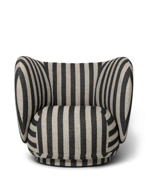 FERM LIVING fotel RICO Louisiana piaskowy | czarny