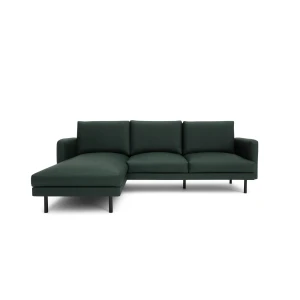 Narożna lewostronna sofa 4-osobowa BRERA - zielona
