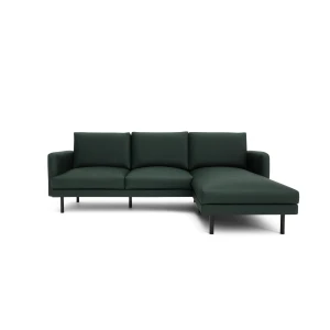 Narożna prawostronna sofa 4-osobowa BRERA - zielona