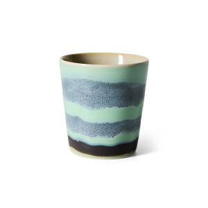 HK LIVING kubek ceramiczny 70's: RIVER