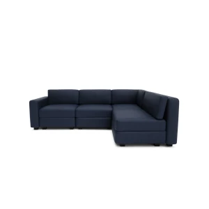 Narożna sofa modułowa 4-osobowa GRACIA - ciemnoniebieska