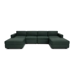 Sofa modułowa GRACIA - w kształcie litery U 180 x 320 x 180 cm - zielona
