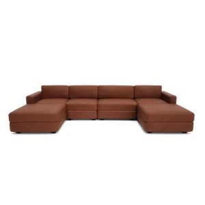 Sofa modułowa GRACIA - w kształcie litery U 180 x 340 x 180 cm - Terakota