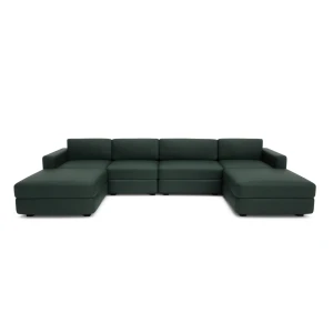 Sofa modułowa GRACIA - w kształcie litery U 180 x 340 x 180 cm - zielona
