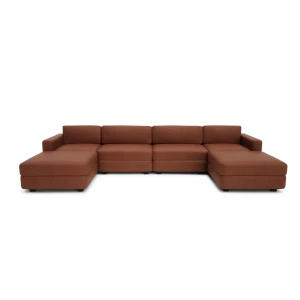 Sofa modułowa GRACIA - w kształcie litery U 180 x 360 x 180 cm - Terakota