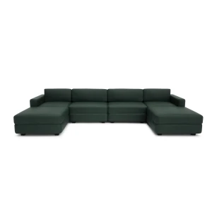 Sofa modułowa GRACIA - w kształcie litery U 180 x 360 x 180 cm - zielona