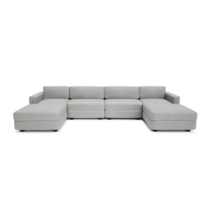 Sofa modułowa GRACIA - w kształcie litery U 180 x 360 x 180 cm - szara