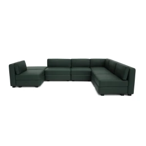 Sofa modułowa GRACIA - w kształcie litery U 160 x 340 x 230 cm - zielona