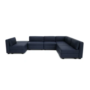 Sofa modułowa GRACIA - w kształcie litery U 160 x 340 x 230 cm - ciemnoniebieska