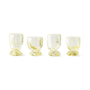 HK LIVING zestaw 4 kieliszków do wina CITRINE