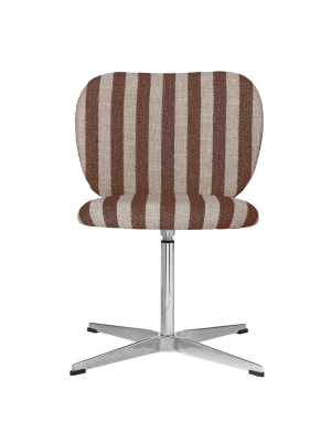 FERM LIVING krzesło obrotowe RICO Louisiana – sand/chocolate