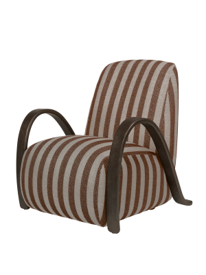 FERM LIVING fotel wypoczynkowy BUUR Louisiana – sand/chocolate