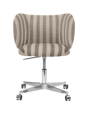 FERM LIVING krzesło obrotowe z kółkami do jadalni RICO Louisiana – sand/off-white