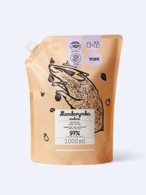 Refill naturalnego mydła do rąk Mandarynka i malina