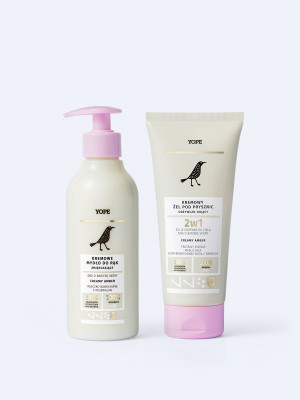 Zestaw Creamy amber - mydło i żel pod prysznic