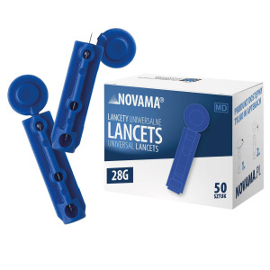 NOVAMA LANCETS Uniwersalne lancety jednorazowe 50szt