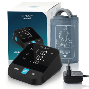 VITAMMY NEXT E5 Ciśnieniomierz elektroniczny naramienny, mówi po polsku, etui, zasilacz