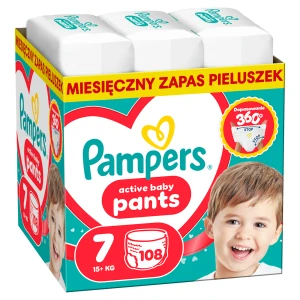 Pampers Active Baby Pieluchomajtki rozmiar 7, 15+ kg, 108 sztuk