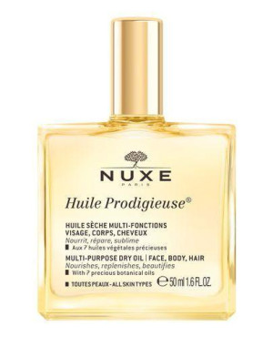 Nuxe Huile Prodigieuse, suchy olejek do pielęgnacji twarzy, ciała i włosów, 50 ml