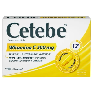 Cetebe Witamina C 500 mg, 30 kapsułek