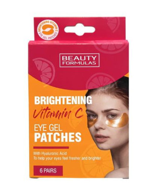 Beauty Formulas Żelowe Rozjaśniające Płatki pod oczy z witaminą C, 6 par