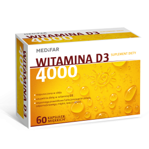 MediFar, Witamina D3 4000 j.m., kapsułki, 60 sztuk