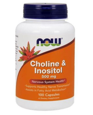 Now Foods Choline & Inositol - 100 kaps. Na układ nerwowy - cena, opinie, właściwości