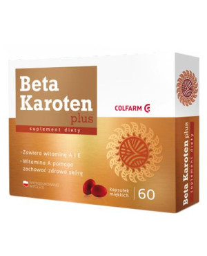 Colfarm, Beta Karoten plus, kapsułki, 60 sztuk