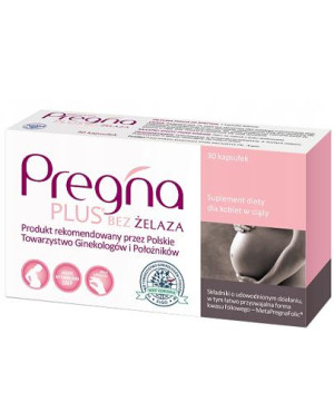 Pregna Plus bez żelaza, kapsułki, 30 sztuk
