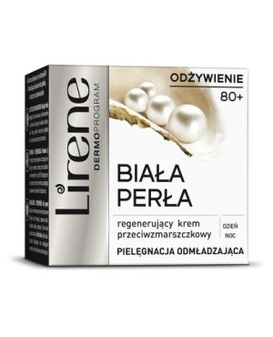 Lirene Biała Perła Regenerujący krem przeciwzmarszczkowy 80+, 50 ml