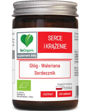 BeOrganic, Serce i Krążenie Bio, tabletki, 100 sztuk