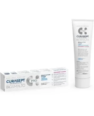 Curasept Biosmalto intensywnie ochronny mus do zębów przeciw próchnicy, erozji i abrazji smak truskawkowy 50 ml