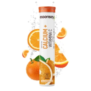 Essensey Calcium 300 Mg + Witamina C 60 Mg Pomarańcza, tabletki musujące, 20 sztuk