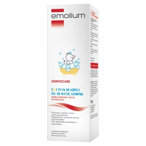 Emolium Dermocare 3w1, płyn do kąpieli, żel do mycia, szampon, 400 ml