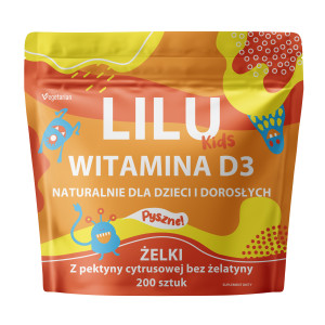 Lilu Kids Witamina D3 Żelki dla dzieci i dorosłych, 200 sztuk