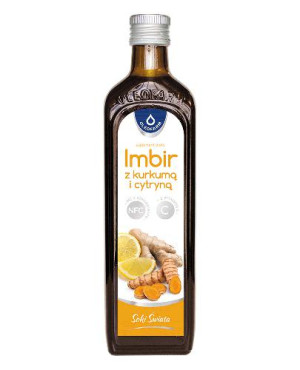 Oleofarm Sok Imbir z kurkumą i cytryną z witaminą C, 490 ml, cena, wskazania, właściwości
