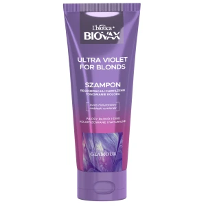 Biovax Ultra Violet Intensywnie regenerujący szampon tonujący do włosów blond i siwych, 200 ml