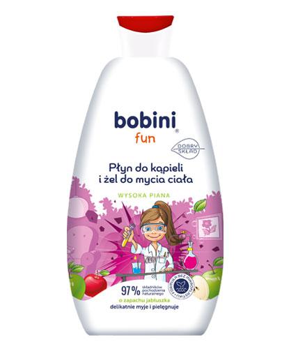 Bobini Fun Płyn do kąpieli i Żel do mycia wysoka piana o zapachu jabłuszka, 500 ml