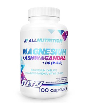 Allnutrition Magnesium + Ashwagandha + B6 (P-5-P), 100 kapsułek