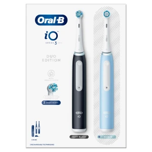 Oral-B iO 3 Black & Blue Szczoteczka elektryczna, 2 sztuki