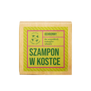 Mydlarnia Cztery Szpaki Leśna Róża, Szampon w kostce ochronny do wszystkich rodzajów włosów, 75 g