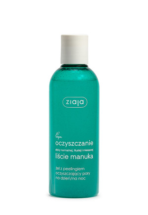 ZIAJA OCZYSZCZANIE Liście manuka żel z peelingiem oczyszczający pory na dzień / na noc, 200 ml
