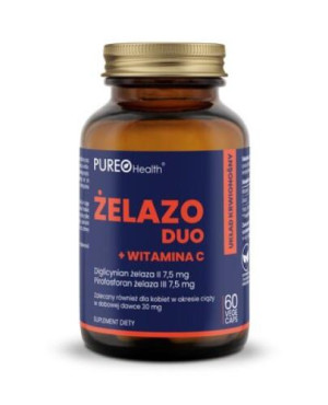 Pureo Health Żelazo Duo + Witamina C,60 kapsułek