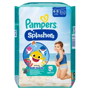 Pampers Splashers 4-5 jednorazowe pieluchomajtki do pływania 9-15 kg, 11 sztuk
